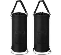 Maxdot 2 sacchetti per la spazzatura per barca, a prova di perdite, riutilizzabili, accessori per pontone portatile, accessori per barche da 10-13 litri, con clip per barca, pesca, campeggio camper