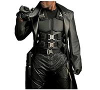 MAXDUD Gilet tattico da combattimento da uomo, leggenda leggendaria, in pelle nera, leggero, costume di Halloween, Nero - Similpelle., S