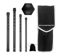 MaxEarn Asta di supporto per sacca da golf, in lega di alluminio, braccio rigido regolabile con 4 pali telescopici, accessorio per borsa protettiva, supporto portatile per golf