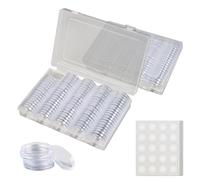 MaxEarn Capsule per monete da 200 pezzi da 30 mm con scatola portaoggetti, capsule portamonete in plastica trasparente per monete speciali, monete da collezione, monete commemorative, 2 monete in euro