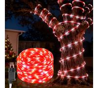 MaxEarn Tubo luminoso lungo 98FT con 600 LED fai da te, 8 modalità, impermeabile, per esterni, decorazione natalizia per giardino, terrazza e balcone