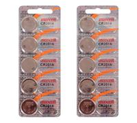 Maxell 10 batterie bottone litio cr2016
