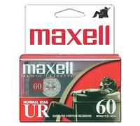 Maxell 109024 UR-60 2PK Normal Bias Audio Cassettes 60 Minutes with Cases 2 Pack
