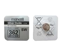 10 x Maxell 362 Pile Batterie Scatola Mercury Free Silver Oxide SR721SW 1.55V