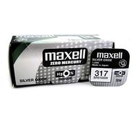 10 x Maxell 317 Pile Batterie Scatola Mercury Free Silver Oxide SR516W 1.55V