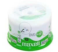 Maxell 50 DVD+R printable 4.7GB 120 min 16X cake box - 275702