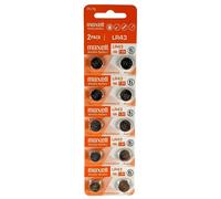 Pacchetto Maxell di 10 batterie alcaline di pulsante LR43 15V