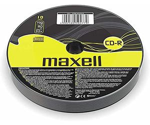 Maxell CD-R80 XLS 700MB, Confezione 10 CD-R Senza Custodia