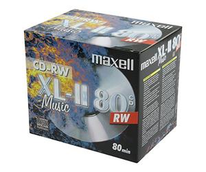 Maxell CD-RW80 XL II 700MB - Confezione da 10