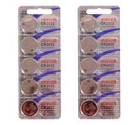 Maxell CR2032 10 batterie tipo pulsante al litio 3v