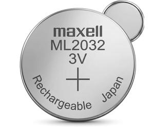 Maxell DerKosie® ML2032 - Batteria ricaricabile a bottone per tastiere ecc. o come batteria di ricambio