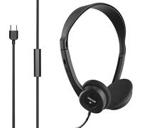 Maxell HP101 Type-C Lightweight Headphones, Built-in Microphone, Adjustable Head