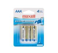 Maxell LR03 4BP - Batterie alcaline, cilindriche, AAA, blu, argento, giallo