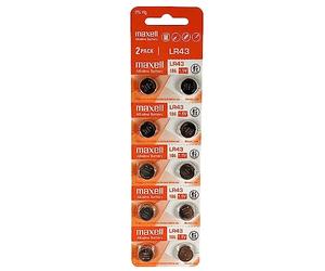 Maxell Lr43 1,5 V Micro - Confezione da 10 batterie alcaline