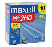 Maxell MF2HD 3.5 - Dischetti IBM preformattati ad alta densità, 1,44 MB, confezione da 10