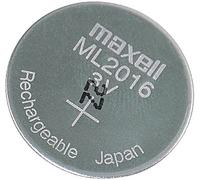 Maxell ML2016 ricaricabile agli ioni di litio a bottone, 3 V, 25 mAh
