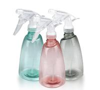 Maxentico 3 Pezzi Spruzzino Nebulizzatore 500 ml, Riempibile Spray Bottle, Trasparente Plastica Grilletto Spruzzatore, Vaporizzatore Acqua, Spruzzini Vuoti per Piante, Giardino, Capelli, Pulizia