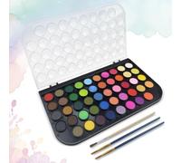 Maxentico Acquerelli, Set Professionali Gouache Acquerello, Kit Di Pittura ad da Viaggio per Bambini, Acrilici per Dipingere Tavolozza di 48 Colori Acquarelli, Ottimo per Principianti e Artisti