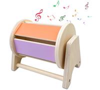 Maxentico Giochi Montessori, Batteria per Bambini Legno, Giocattolo Tamburo Rotante, Giocattoli Bambino Wooden Toys, per Neonati, Ragazzi e Ragazze, per 0-3 Anni Che Gira Giocattolo