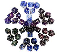 Maxentico Set Dadi D&D Particolari, 6 x 7 (42 Pezzi) Dadi da Gioco, Dadi Dnd Dice Set, Colorato Dadi Poliedrici, Dadi Dungeons and Dragons, Dadi Magic the Gathering, per Pathfinder, Giochi da Tavolo