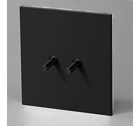 MAXEPO Interruttore a levetta retrò Stile Industriale Nero retrò 86 Tipo Luce da Parete a Scomparsa creatività 10A-250V personalità Bronzo per Interni Ottone 1-4 Gang Presa a Leva a 2 Vie