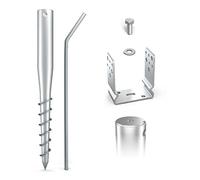 Maxerio 80 cm U-Set 6er Fondazione a Vite INKL. 81 mm Base Postale; Ø 60 x 2; M12