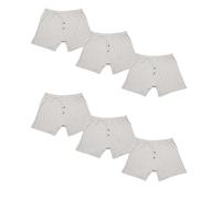 Maxfort Set 6 Boxer Intimo da Uomo con Bottoni, Cotone, Taglie Forti (IT, Testo, 10XL, Regular, Regular, 6 Pezzi Grigio)