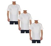 Maxfort T-Shirt Intima da Uomo, Set di 3 Pezzi, Girocollo, Cotone Bianco (IT, Testo, 5XL, Regular, Regular, 3 Pezzi Bianco)