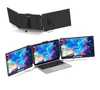 Maxfree Estensore per schermo portatile S2, 14 pollici, plug & play, 1080P FHD triplo portatile doppio monitor per laptop da 13-17 pollici, compatibile con Windows/Mac/Surface/Android/Switch