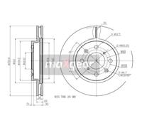2x Disco freno Assale anteriore ventilato 19-3200 MAXGEAR per SUZUKI SWIFT IV