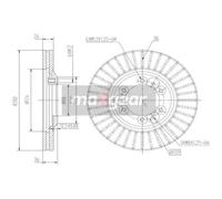 MAXGEAR 2X Disco Freno Anteriore Ø280 Mm Ventilato Per Opel Frontera B 6B