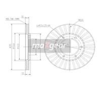 MaXgear Disco freno 19-2608 Ø295 mm ventilato Anteriore 2x per Nissan Patrol III/1 Station Wagon