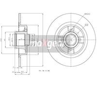 MaXgear BREMSSCHEIBE RENAULT T. SCENIC -03 Z £O¯YSKIEM KPL.
