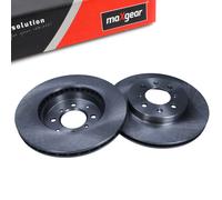 2x Disco freno Assale anteriore ventilato 19-0712 MAXGEAR per ROVER HONDA MG