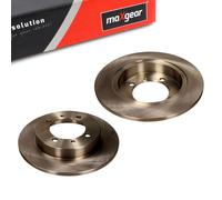 2x Disco freno Assale posteriore pieno 19-0733 MAXGEAR per MITSUBISHI VOLVO