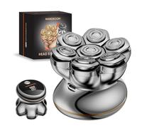MAXGROOM 7D PRO Rasoio Testa Calva, Tecno-Amica Pelle, 1400mAh e 140 Min | Rasoio Elettrico Capelli Uomo Zero Assoluto Rasa e Taglia 0 mm, Head Shaver 8800 e 7500Giri/Min 140 Minuti Autonomia 1400mAh