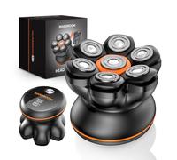 MAXGROOM 7D Rasoio Testa Calva 120 Minuti di Autonomia 1200mAh | Rasoio Elettrico Capelli Uomo Zero Assoluto Rasa 0 mm, Head Shaver Impermeabile IPX6 Cordless Display LED