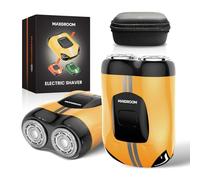 MAXGROOM Mini rasoio elettrico da uomo, impermeabile IPX7, rasoio elettrico per barba, uomo con custodia da viaggio, teste galleggianti, 8000 RPM Mini Rasoio magnetico per viaggio, USB-C Charge 60 min