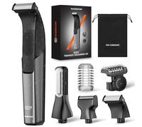 MAXGROOM Rasoio elettrico 3 in 1 per barba e corpo, per uomo, per viso, petto, braccia, gambe, rasoi da viaggio, impermeabile, bagnato/asciutto