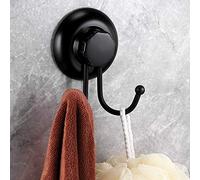 MaxHold Sistema di Vuoto Ganci Accappatoio doppi - Nessuna perforazione - Acciaio Inossidabile Nessuna Ruggine - Utilizzabile in Bagno e Cucina