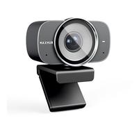 MAXHUB Videocamera per videoconferenza USB 4K, grandangolo a 120°, webcam automatica per riunioni Mac PC, sensore CMOS da 1/2,3", riduzione del rumore, connessione USB di tipo C, PC portatile