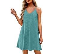Maxi Abiti da Donna 2025 Costume da Bagno Cover Up per le Donne Crochet Hollow Out Abiti estivi con scollo a V 2025 Abiti da sposa per le donne, Verde menta, XL
