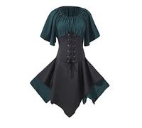 Maxi Abiti da Donna Gotico Halloween Vestiti Medievale Principessa Vestito Rinascimentale Cocktail Cerimonia Curvy Costume da Sera Donna Carnevale Lungo per Feste, Compleanni e Party di Halloween