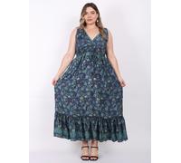 Maxi abito lungo da sole donna vestibilità ampia stampato svasato lotto...