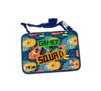 Maxi Astuccio 48pz con Tracolla Gamer Boy Tinta Unita Blu 21,5x32x2,5cm Young Pe