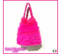 Maxi Borsa a Secchiello da Shopping Pochette Donna Elegante Borsone Rosa Fluo