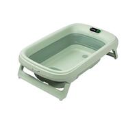 Maxi-Cosi Indigo Vaschetta Bagnetto Neonato Pieghevole, Bagnetto Bambini 0-4 Anni, Termometro HighSense Integrato, Anti-scivolo, Vaschetta Bagnetto Neonato da Viaggio, Chiusura Compatta, Sage Green
