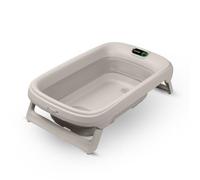 Maxi-Cosi Indigo Vaschetta Pieghevole Neonato 0-4 Anni, Elegance Beige | Termometro HighSense Integrato, Anti-scivolo, Vaschetta Bagnetto Neonato da Viaggio, Chiusura Compatta