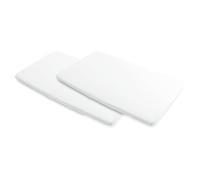 Maxi-Cosi Merlin 2-in-1 Waterproof Bedsheets, Baby Cot Bedding, Waterproof Mattress Protector, Bedside Crib Fitted Sheets for Maxi-Cosi Merlin Travel Cot, Set of 2 Bedside Crib Sheets, White