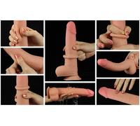 Maxi Dildo Super Realistico Vaginale Pelle Vera Fallo Morbido Silicone TPE Donna